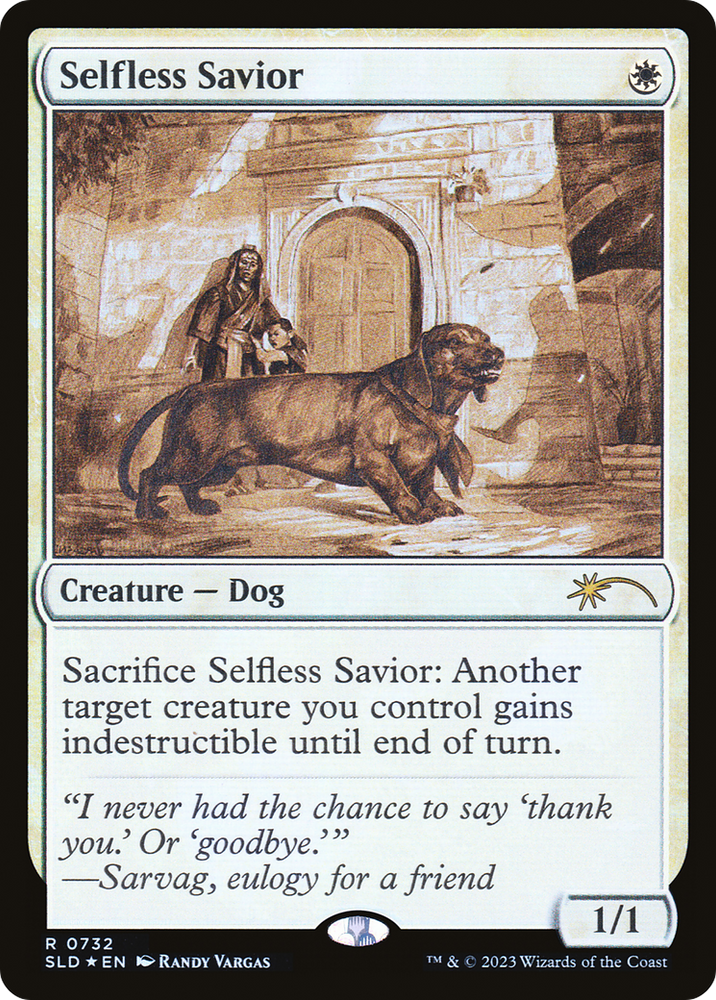 Selfless Savior (Sketch) [Secret Lair Drop Promos]