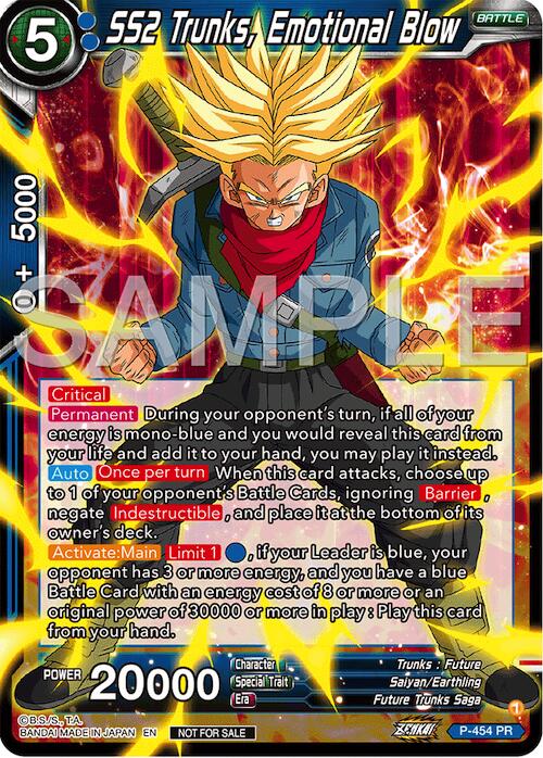 SS2 Trunks, Emotional Blow (Championship 2024 Finals Pack) (P-454) [Tournament Promotion Cards]