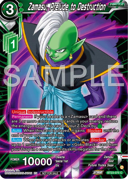 Zamasu, Prelude to Destruction (Championship 2024 Finals Zenkai Pack) (BT23-075) [Tournament Promotion Cards]