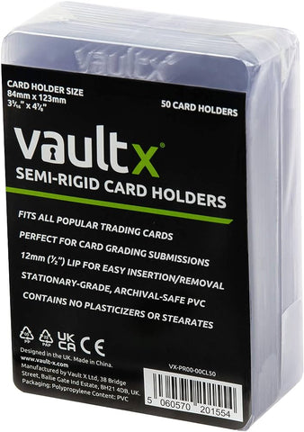 Vault X Semi-Rigid Card Holders (50 Pack)