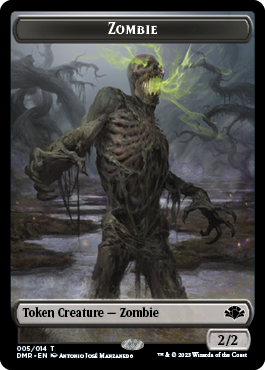 Zombie // Cat (003) Double-Sided Token [Dominaria Remastered Tokens]