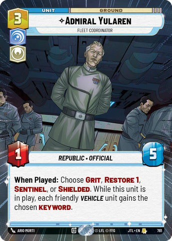 Admiral Yularen - Fleet Coordinator (Hyperspace Foil) (781) [Jump to Lightspeed]