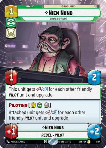 Nien Nunb - Loyal Co-Pilot (Hyperspace Foil) (827) [Jump to Lightspeed]