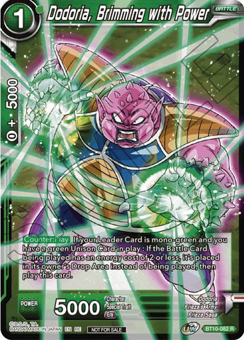 Dodoria, Brimming with Power (Championship Selection Pack 2023 Vol.1) (BT10-082) [Tournament Promotion Cards]