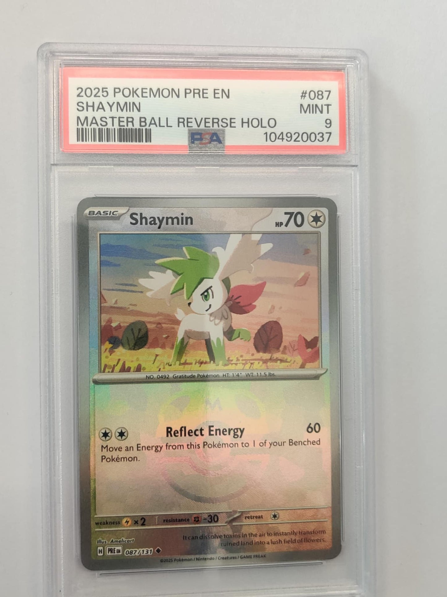 Shaymin (Masterball Foil) PRE087 English PSA-9