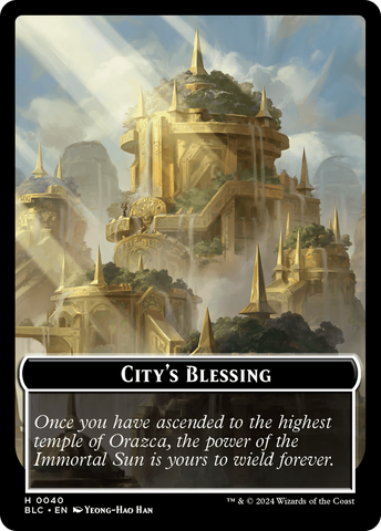 Hamster // City's Blessing Double-Sided Token [Bloomburrow Commander Tokens]