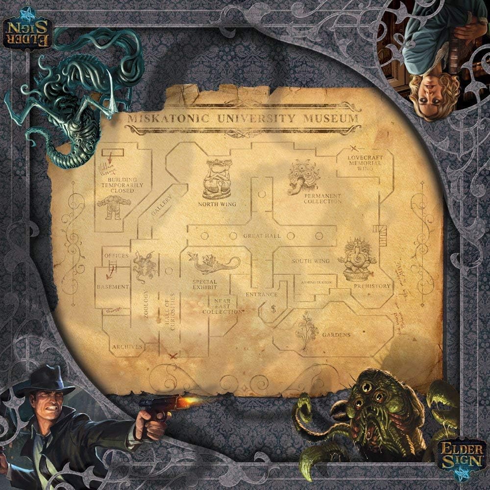 Fantasy Flight Games Playmat Elder Sign Museum Gamemat