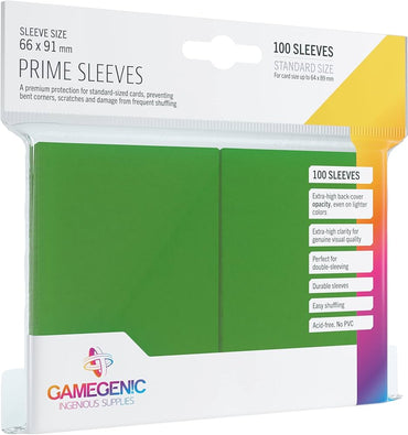 Gamegenic Prime Sleeves Green (100 ct.)