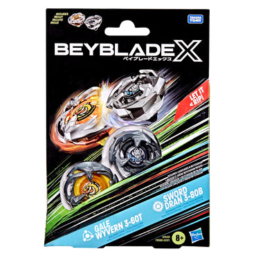 Beyblade X – Dual Pack Set – Gale Wyvern 3-60T & Sword Dran 3-80B