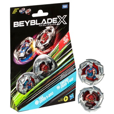 Beyblade X – Gen 4 Dual Pack 3 – Tail Viper 5-80O & Sword Dran 3-60F