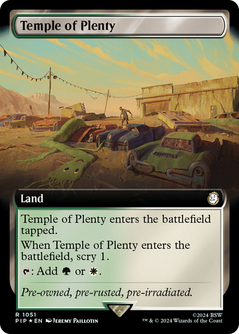 Temple of Plenty (Extended Art) (Surge Foil) [Fallout]