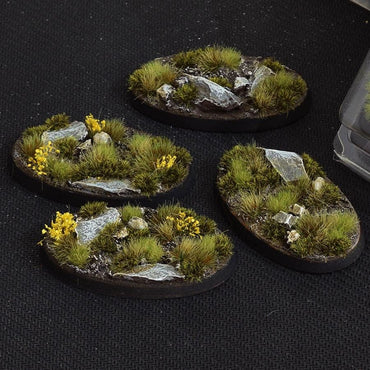 Highland Bases Oval 60mm (x4) - Battlefield Ready - Gamers Grass