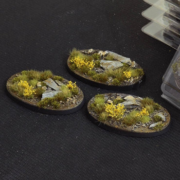 Highland Bases Oval 75mm (x3) - Battlefield Ready - Gamers Grass