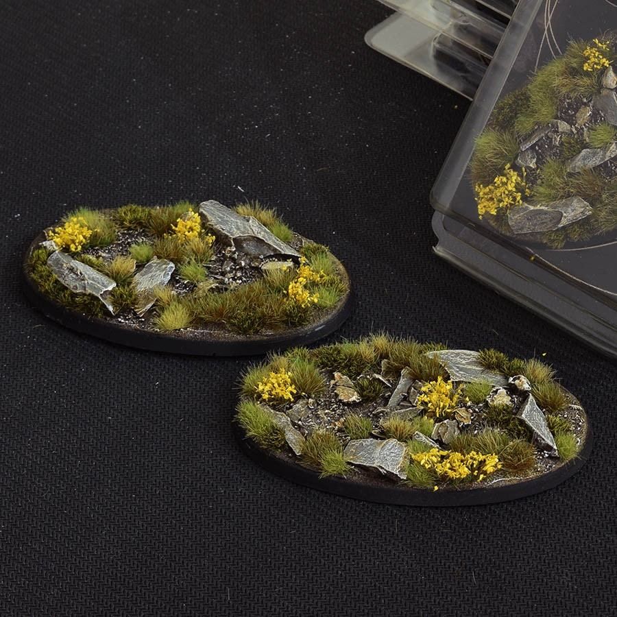 Highland Bases Oval 90mm (x2) - Battlefield Ready - Gamers Grass
