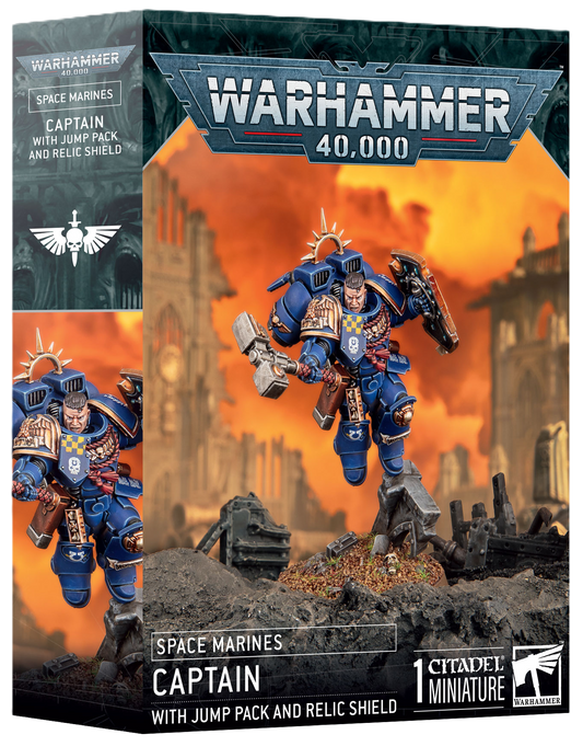 SPACE MARINES: CAPTAIN WITH JUMP PACK & RELIC SHIELD (Pre-Order)