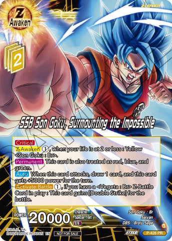 SSB Son Goku, Surmounting the Impossible (P-426) [Promotion Cards]