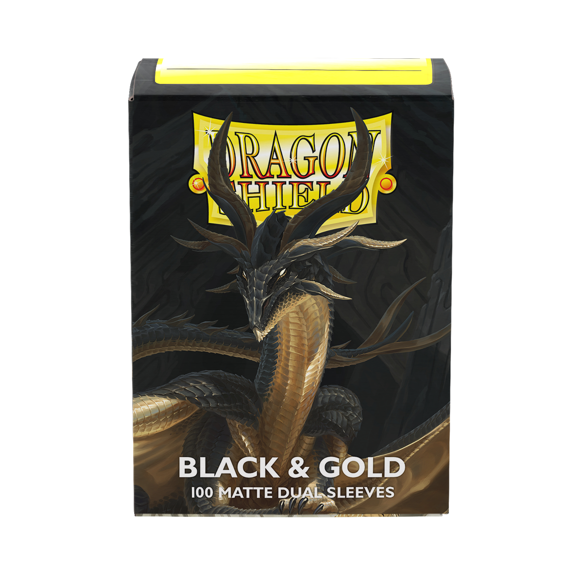 Dragon Shield - Standard size - Dual Matte - Black & Gold (100)