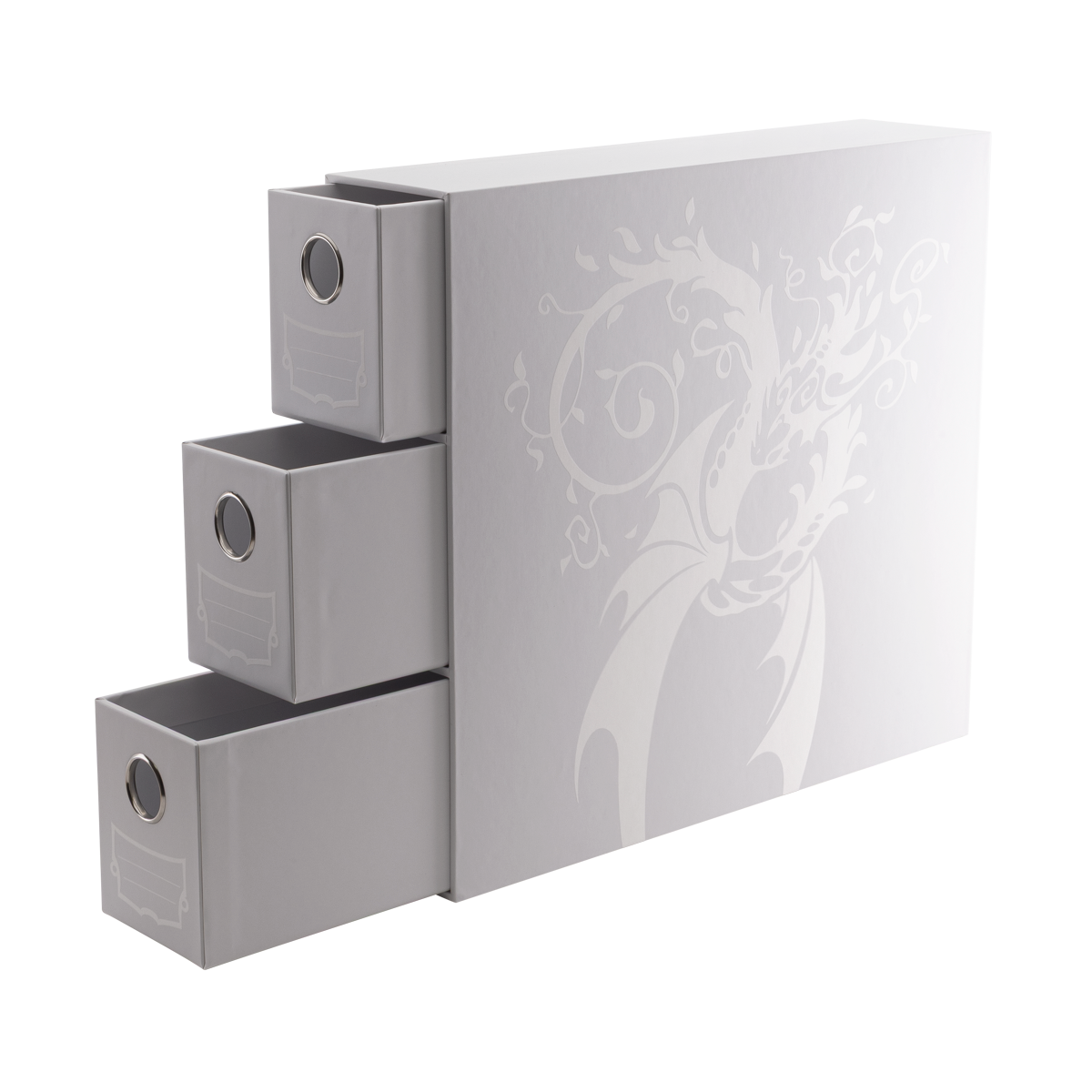 Dragon Shield Fortress Card Drawers Vertical- 3 XL - White