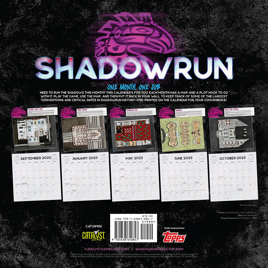 Shadowrun 16 Month Calendar Game Maps