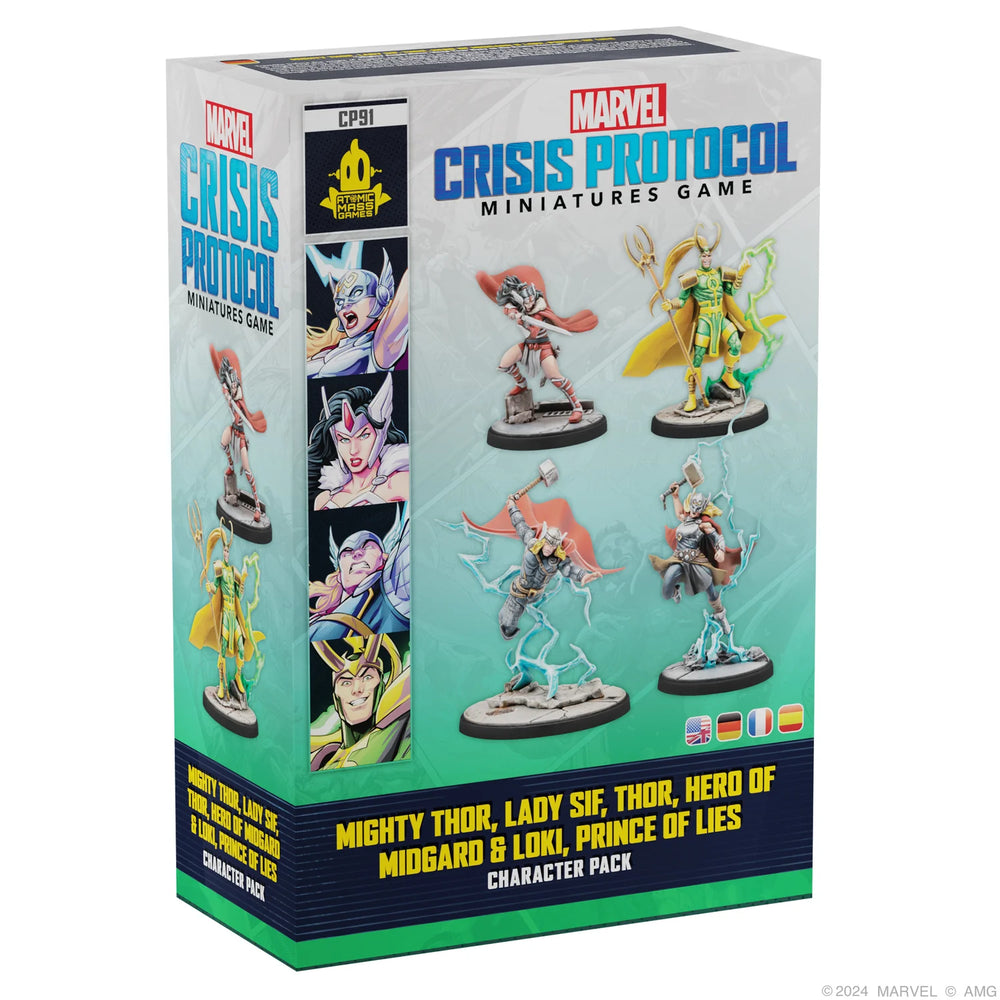 Mighty Thor, Lady Sif, Thor, Hero of Midgard & Loki, Prince of Lies Marvel: Crisis Protocol