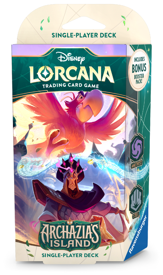 Disney Lorcana Trading Card Game - Starter Deck Amethyst & Steel (Iago & Jafar) Set 7 Archazia's Island