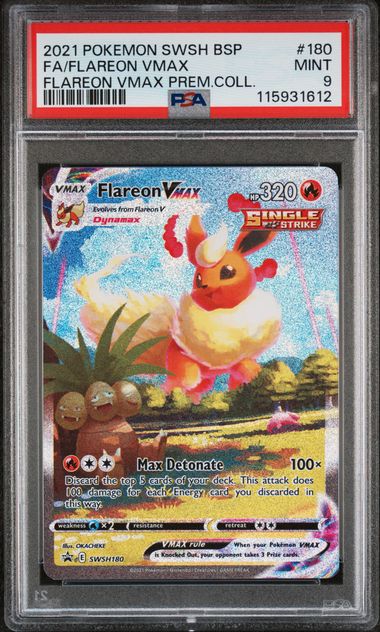 2021 POKEMON SWSH BLACK STAR PROMO #180 FA FLAREON VMAX FLAREON VMAX