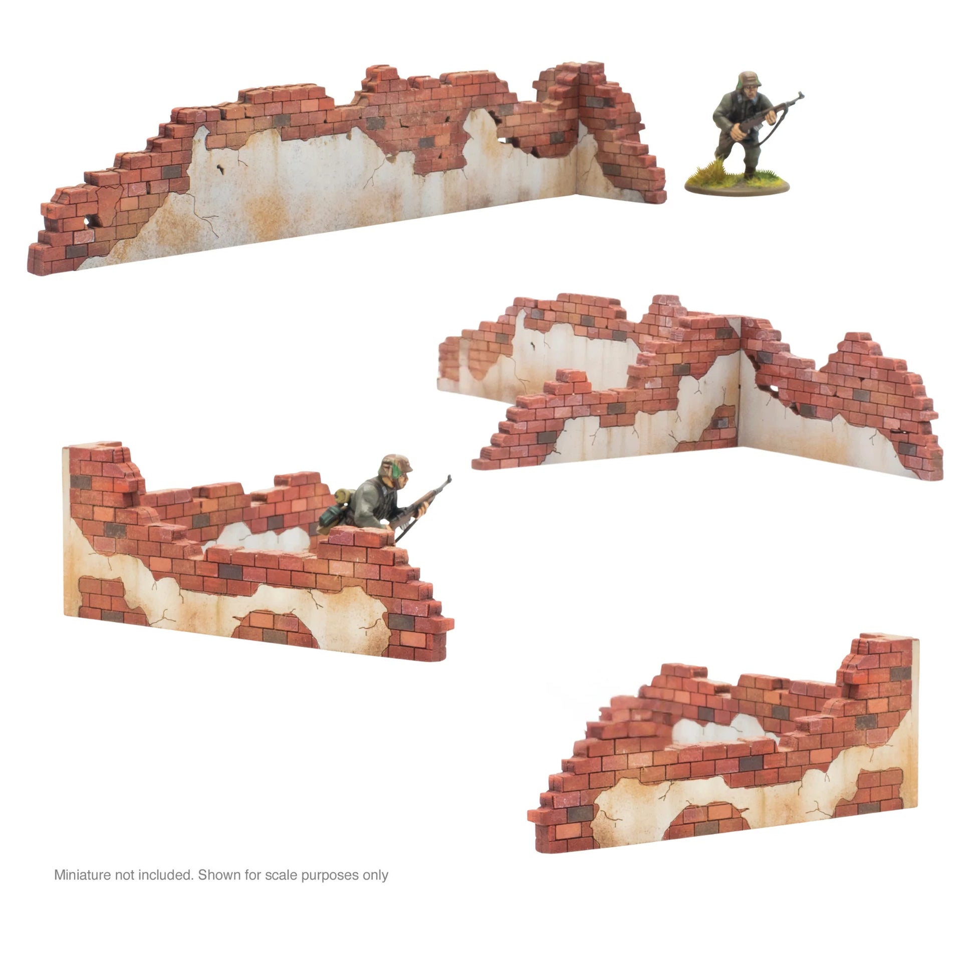 Bolt Action MDF Destroyed Building Wall Pack