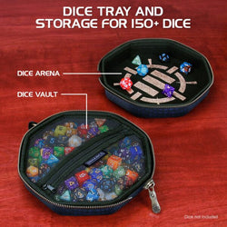 ENHANCE DnD Dice Tray and Dice Case – Collector’s Edition 150 (Dragon Blue)