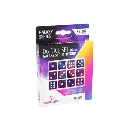 Gamegenic Galaxy Series - Nebula - D6 Dice Set 16 mm (12 pcs) Purple