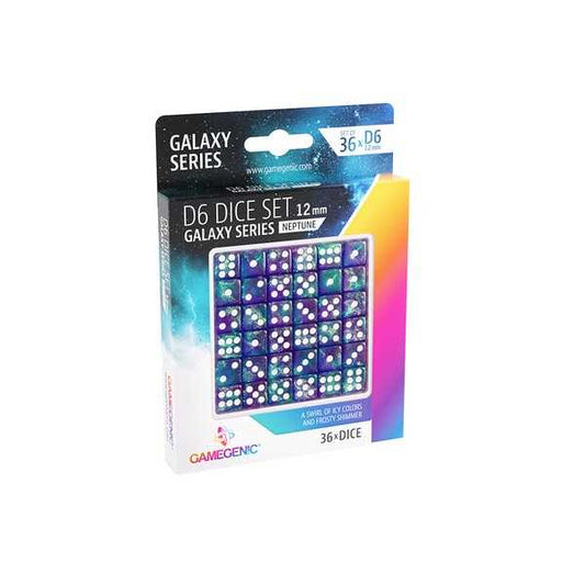 Gamegenic Galaxy Series - Neptune -  D6 Dice Set 12 mm (36 pcs) Blue/Purple