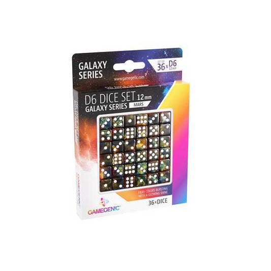 Gamegenic Galaxy Series - Mars -  D6 Dice Set 12 mm (36 pcs) Blue/Orange