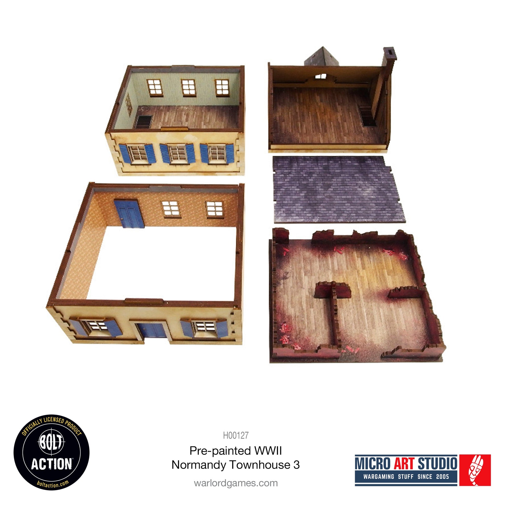 WW2 Normandy Townhouse 3 PREPAINTED