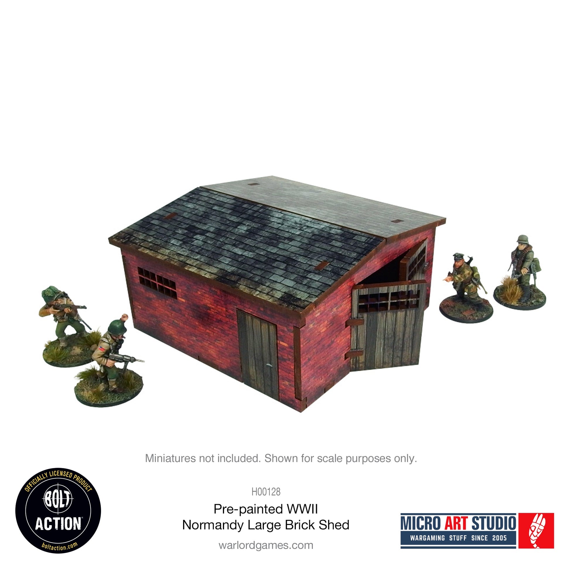WW2 Normandy Large Brick Shed PREPAINTED