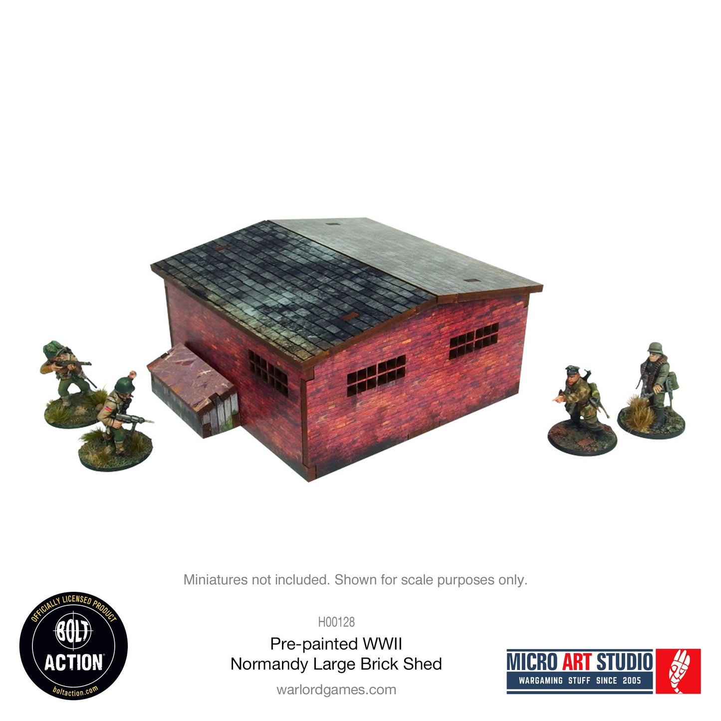 WW2 Normandy Large Brick Shed PREPAINTED