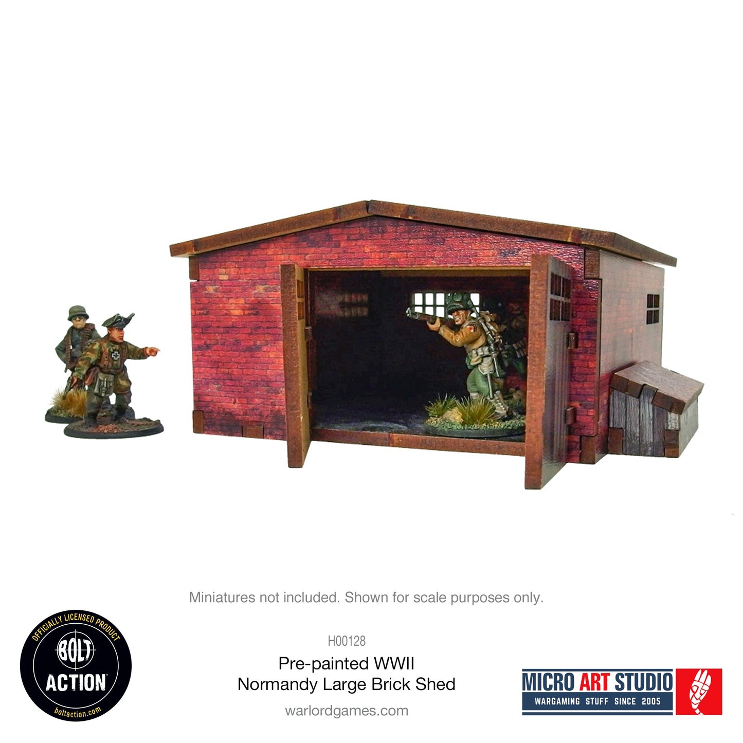 WW2 Normandy Large Brick Shed PREPAINTED