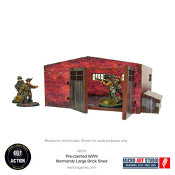 WW2 Normandy Large Brick Shed PREPAINTED
