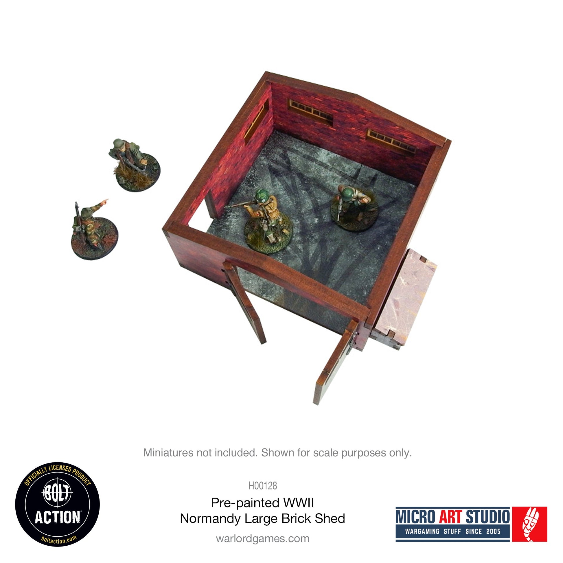 WW2 Normandy Large Brick Shed PREPAINTED