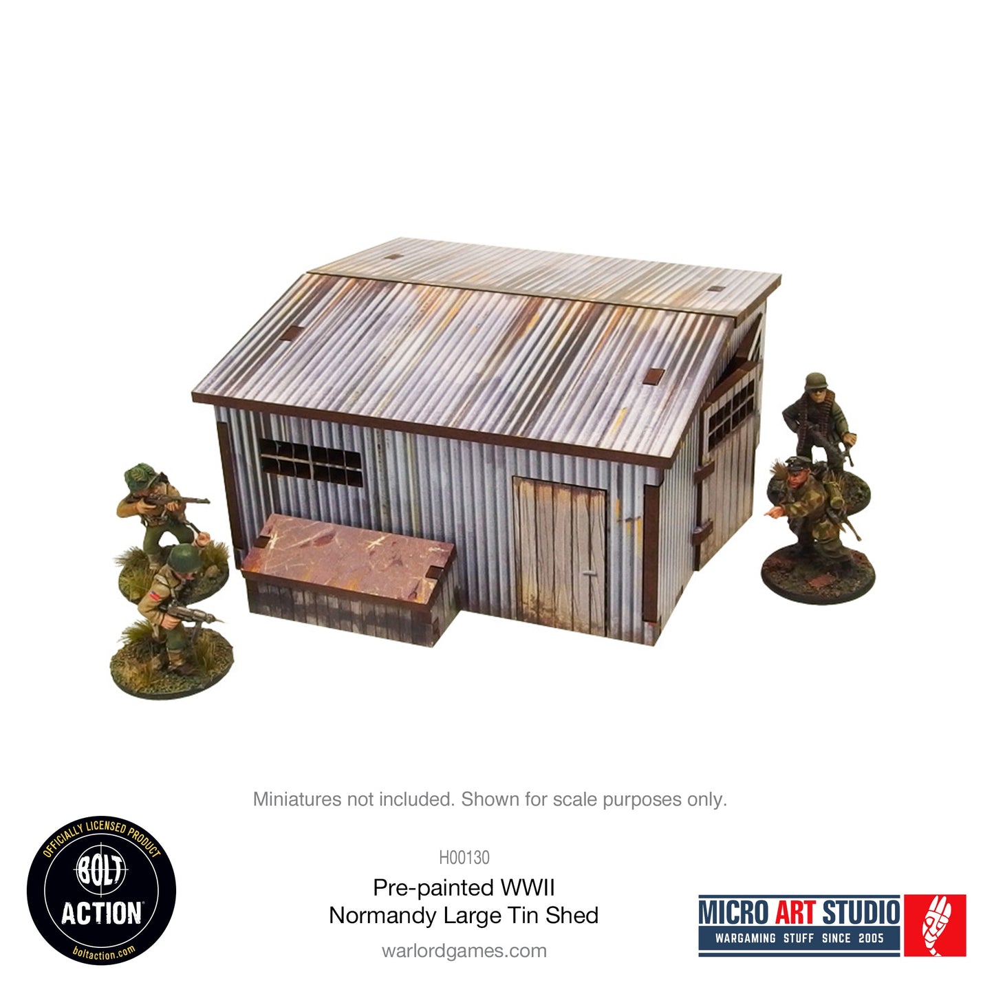 WW2 Normandy Large Tin Shed PREPAINTED