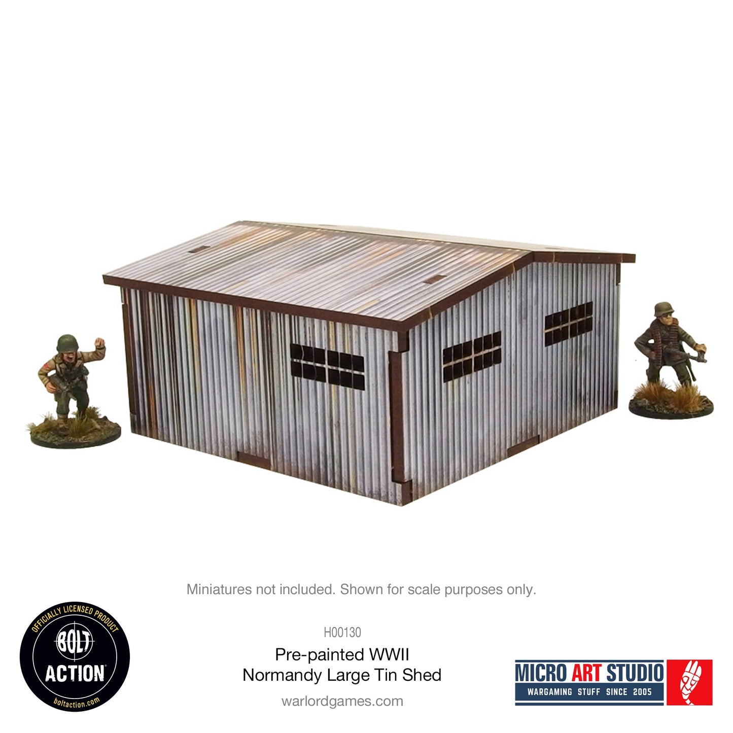 WW2 Normandy Large Tin Shed PREPAINTED