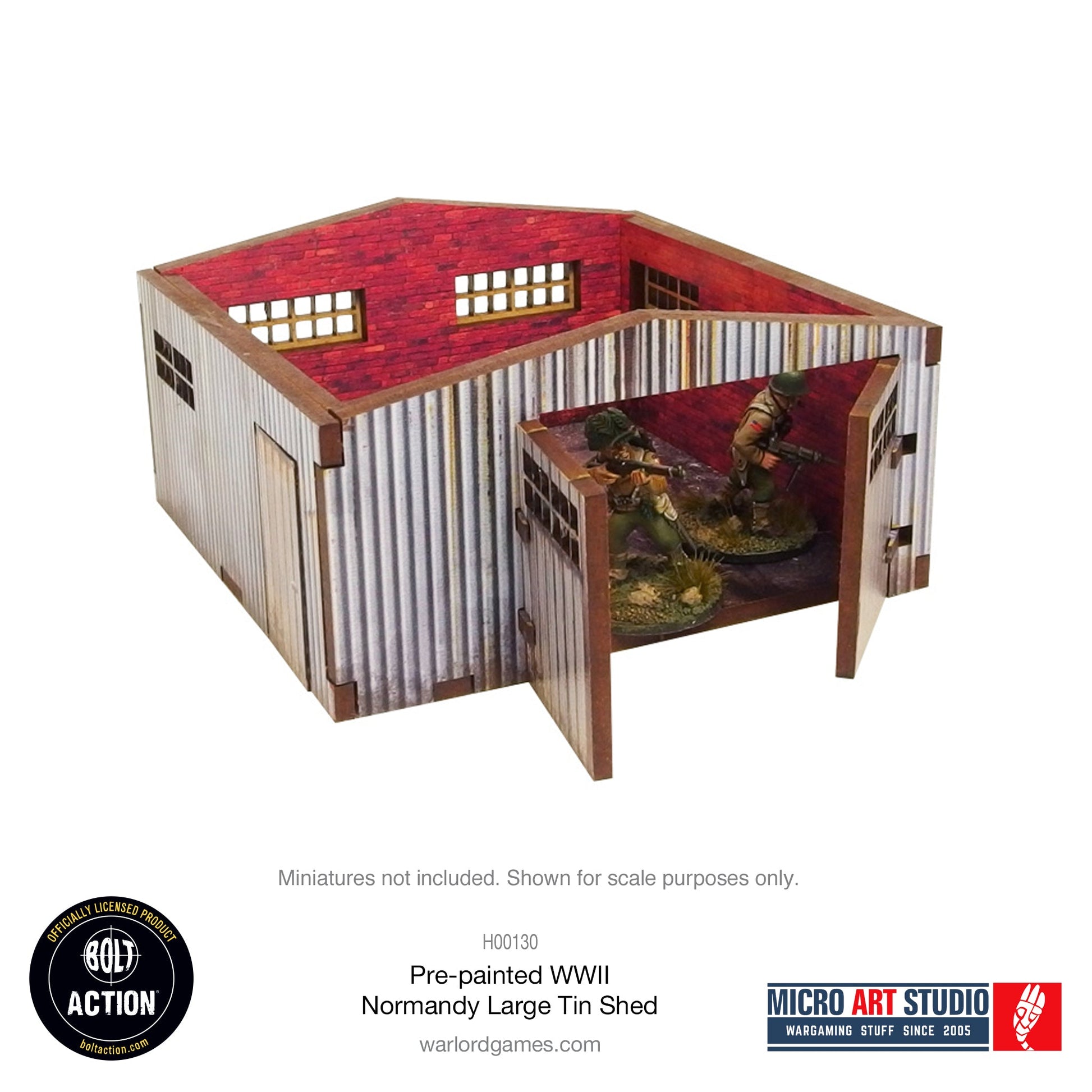WW2 Normandy Large Tin Shed PREPAINTED