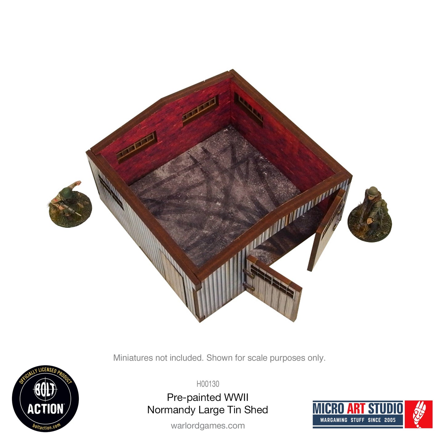 WW2 Normandy Large Tin Shed PREPAINTED