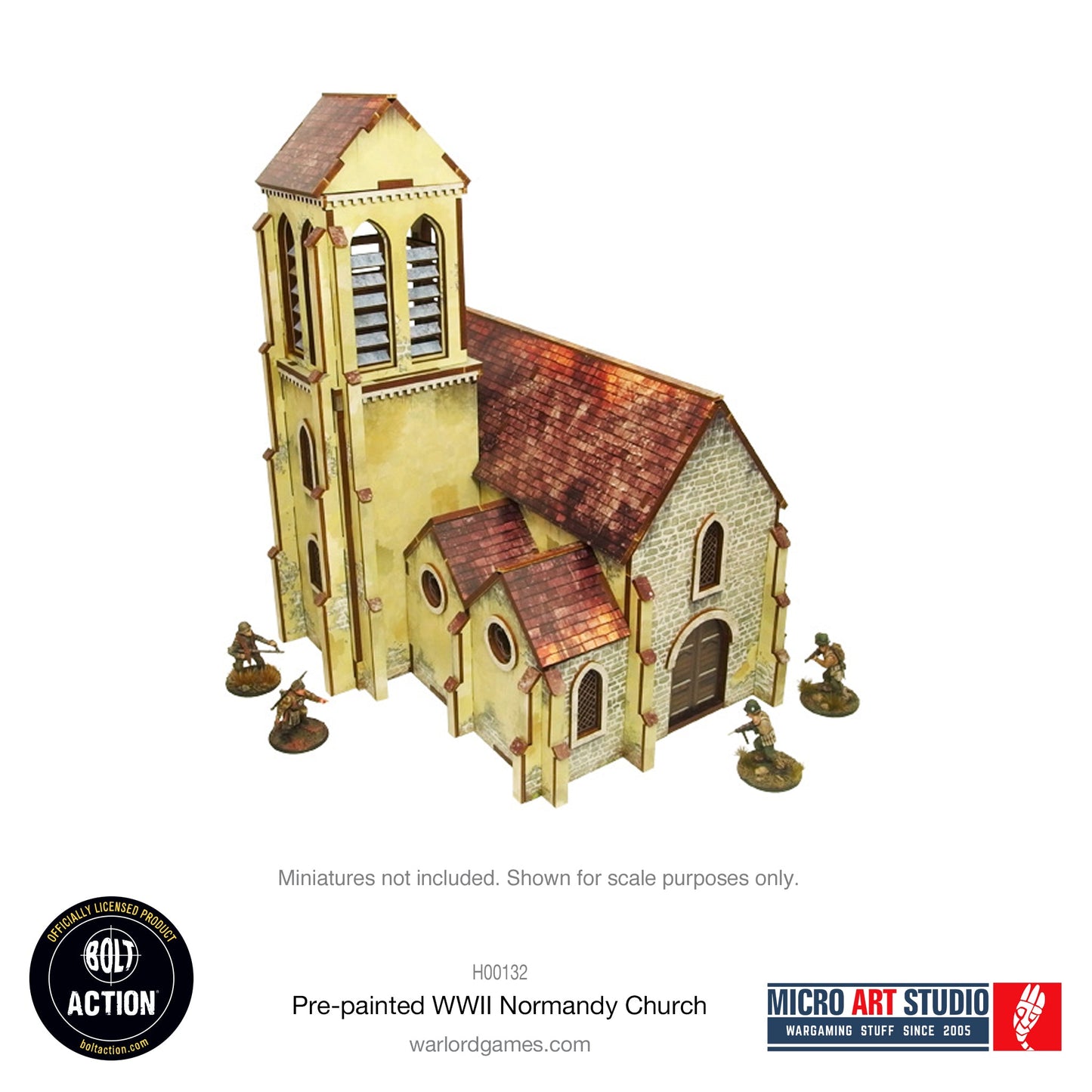 WW2 Normandy Church PREPAINTED