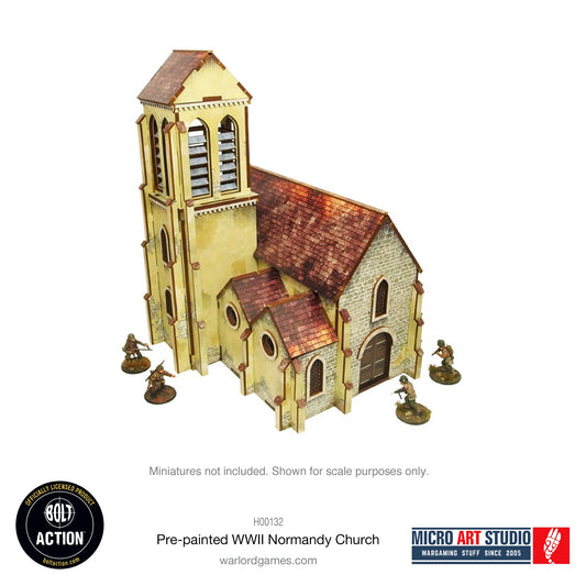 WW2 Normandy Church PREPAINTED