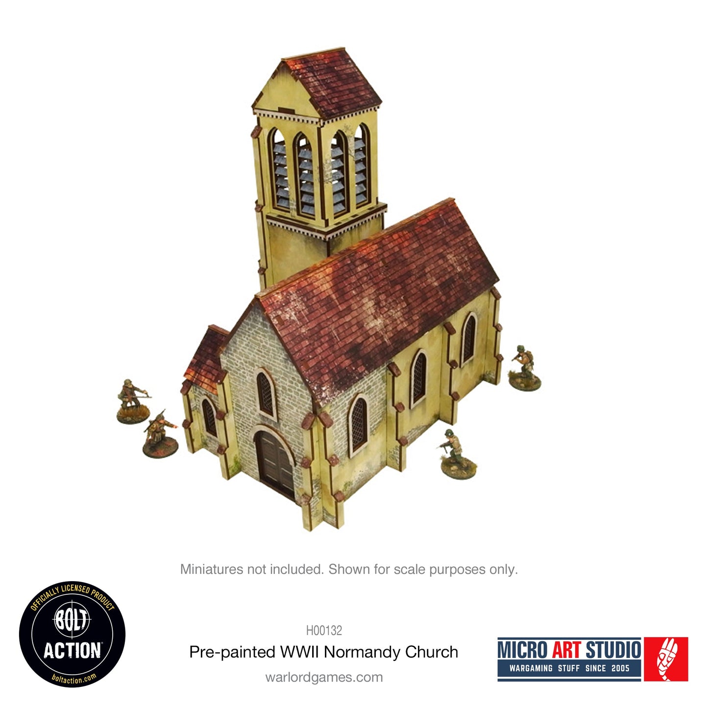 WW2 Normandy Church PREPAINTED