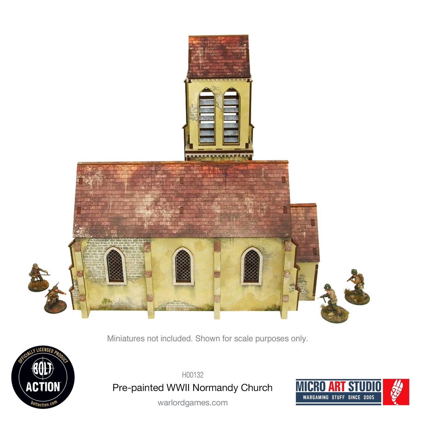 WW2 Normandy Church PREPAINTED