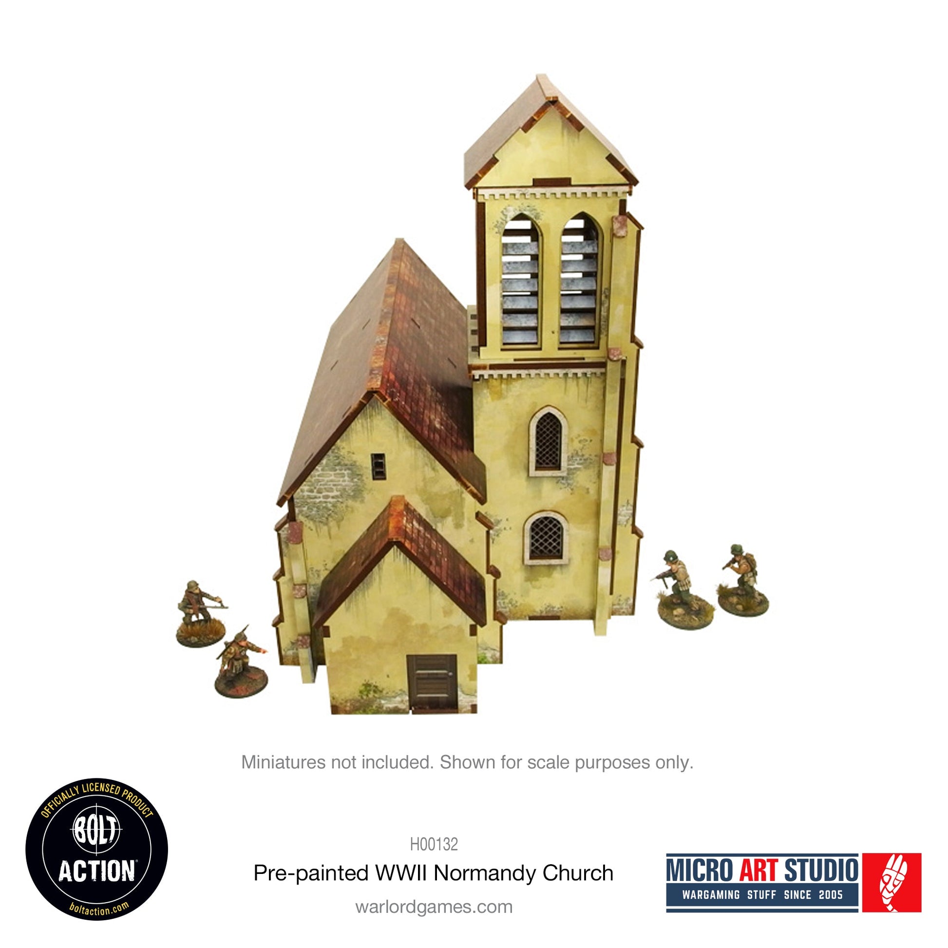 WW2 Normandy Church PREPAINTED