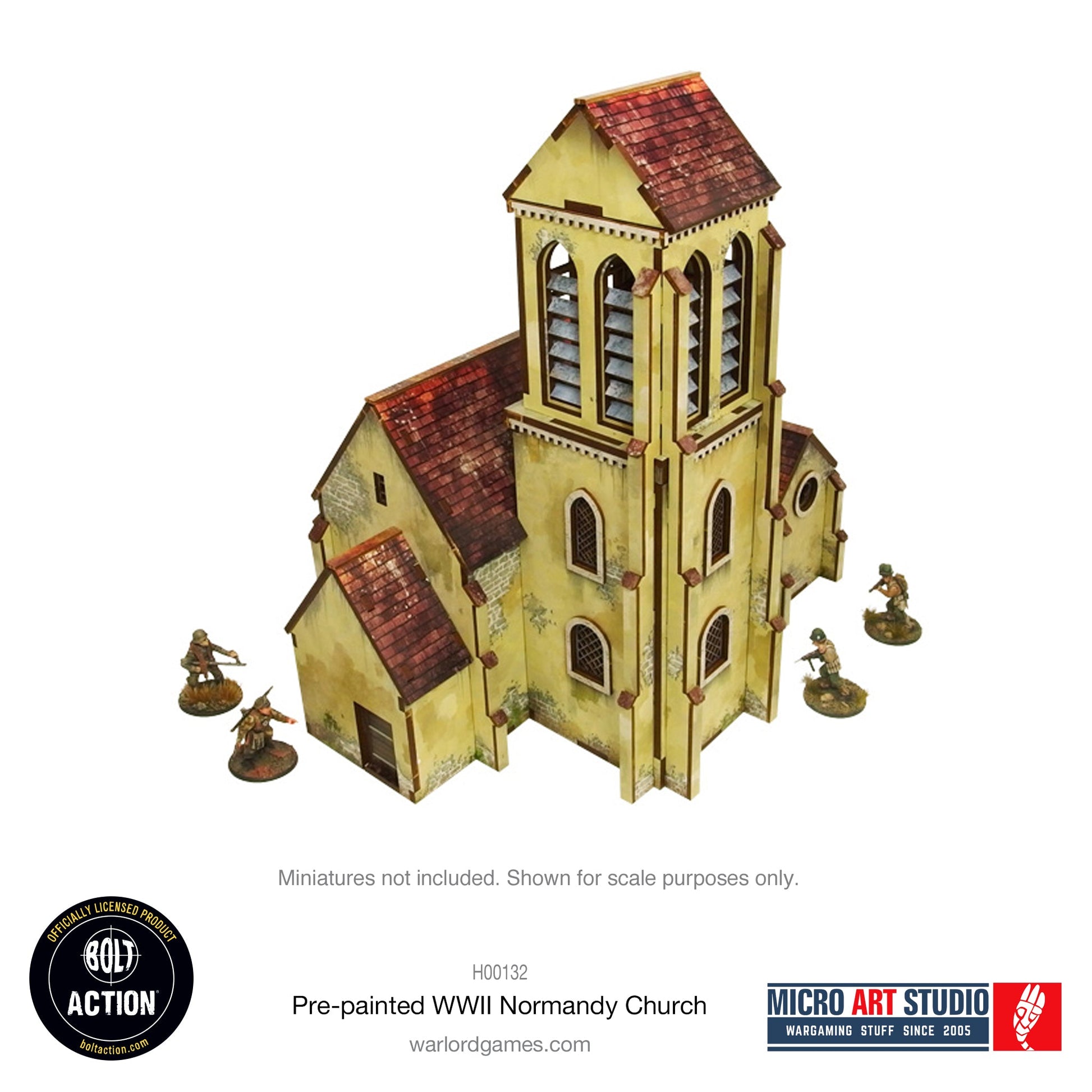 WW2 Normandy Church PREPAINTED