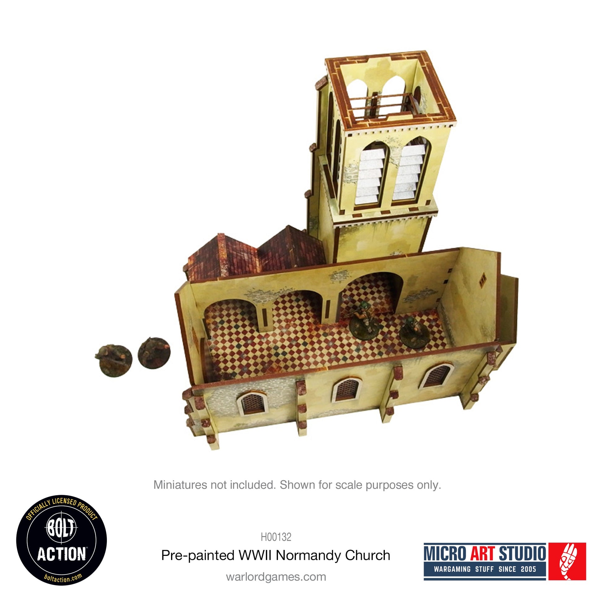 WW2 Normandy Church PREPAINTED