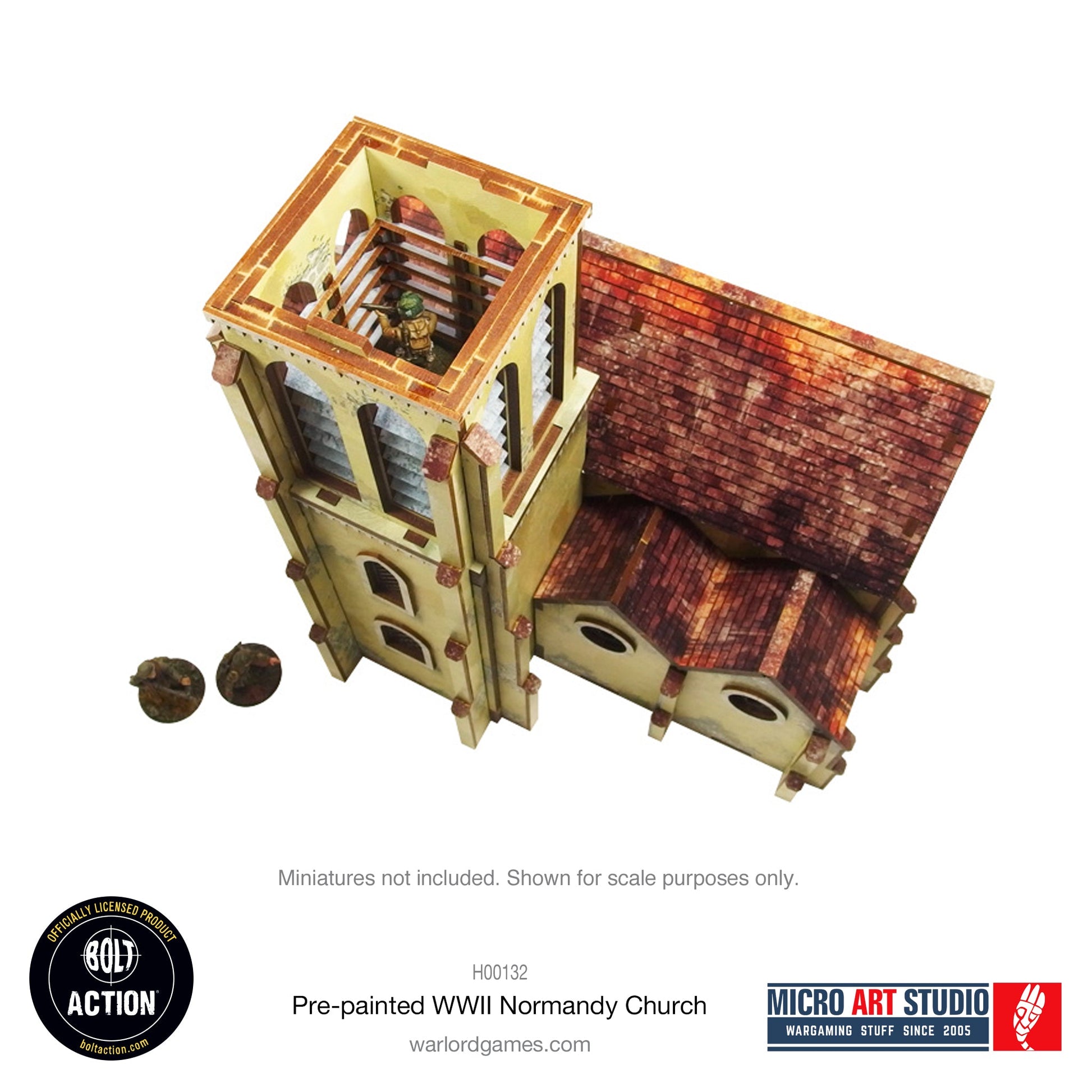 WW2 Normandy Church PREPAINTED