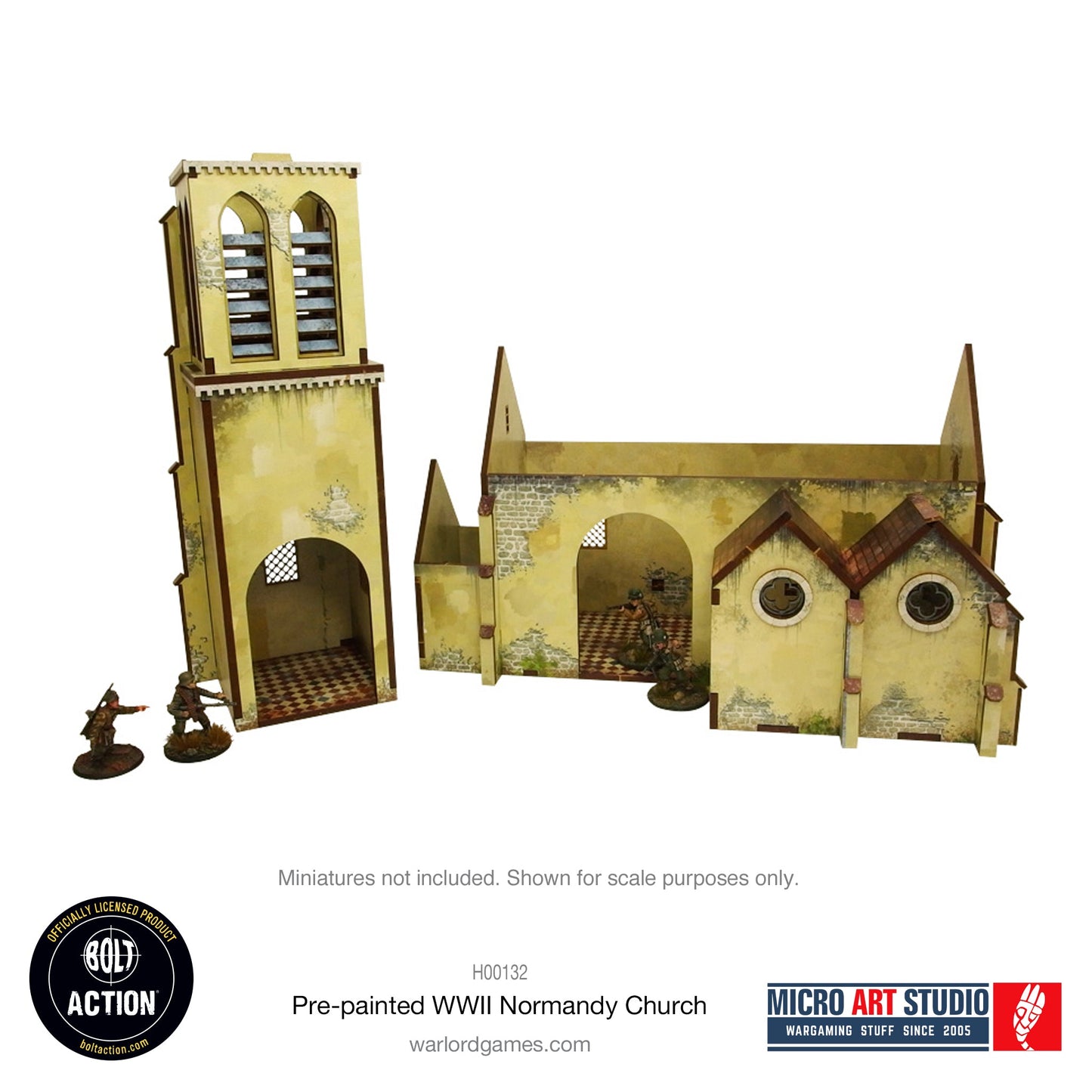 WW2 Normandy Church PREPAINTED